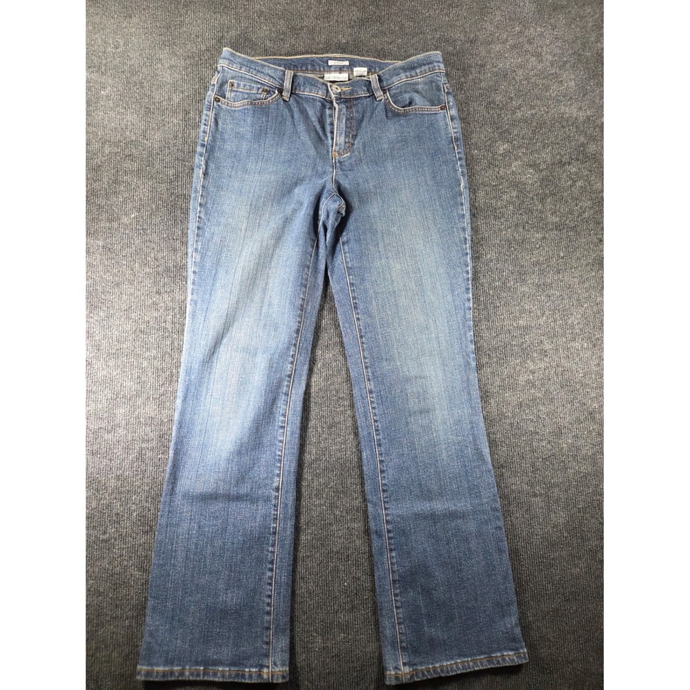 Liz Claiborne Womens Bootcut Jeans Size 8 Regular Medium Wash Stretch Denim 2305